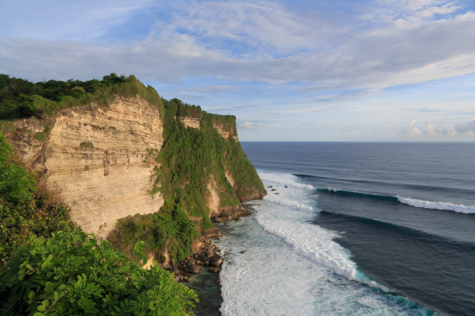 Clifftop coastline in Bali Indonesia