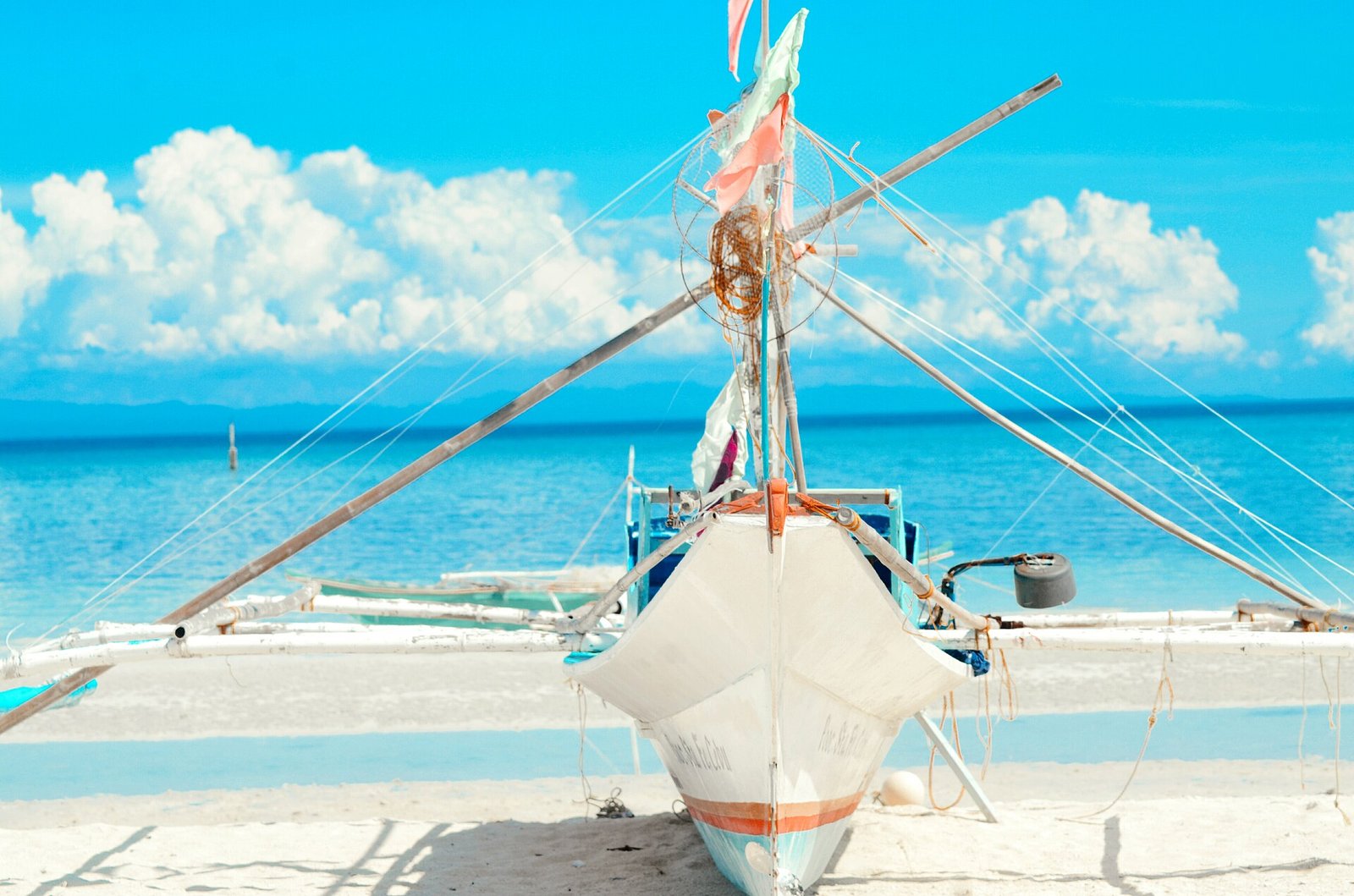 White sand beach and clear water on Bantayan Island, Cebu