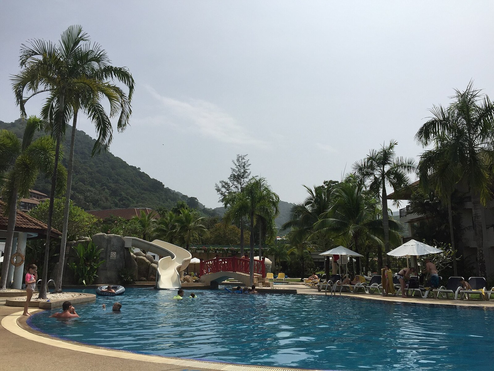 Beach and resort scenery on a Thai island