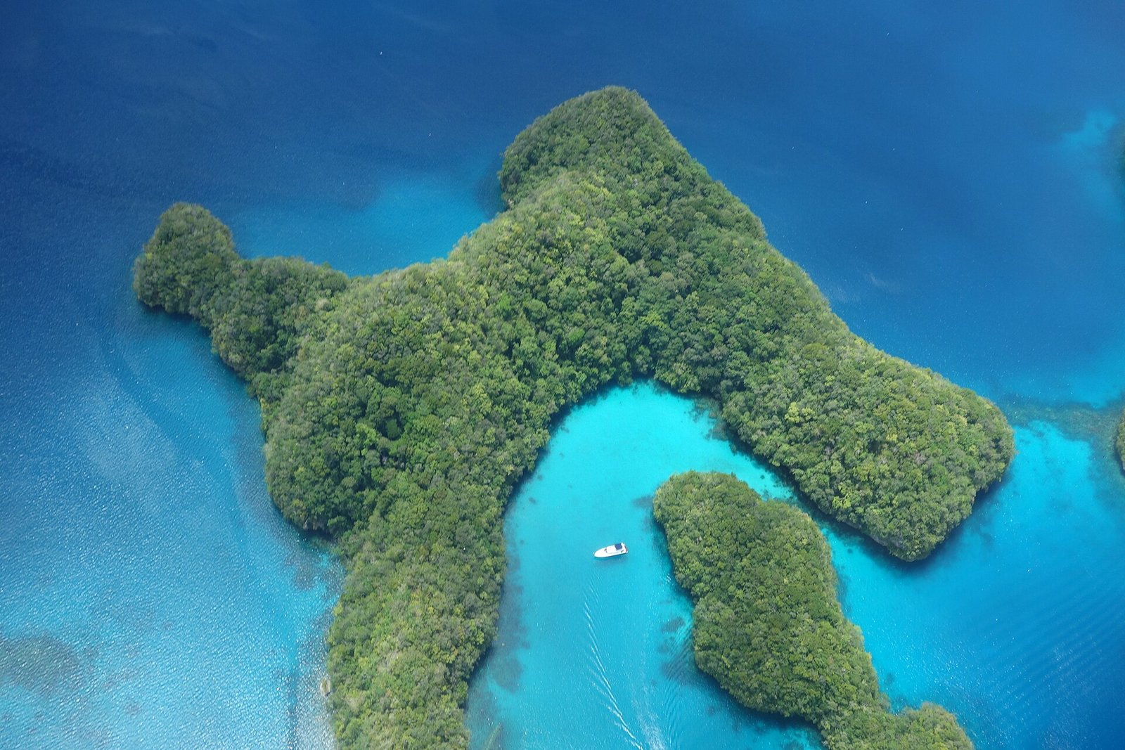 Aerial view of the Rock Islands in Palau