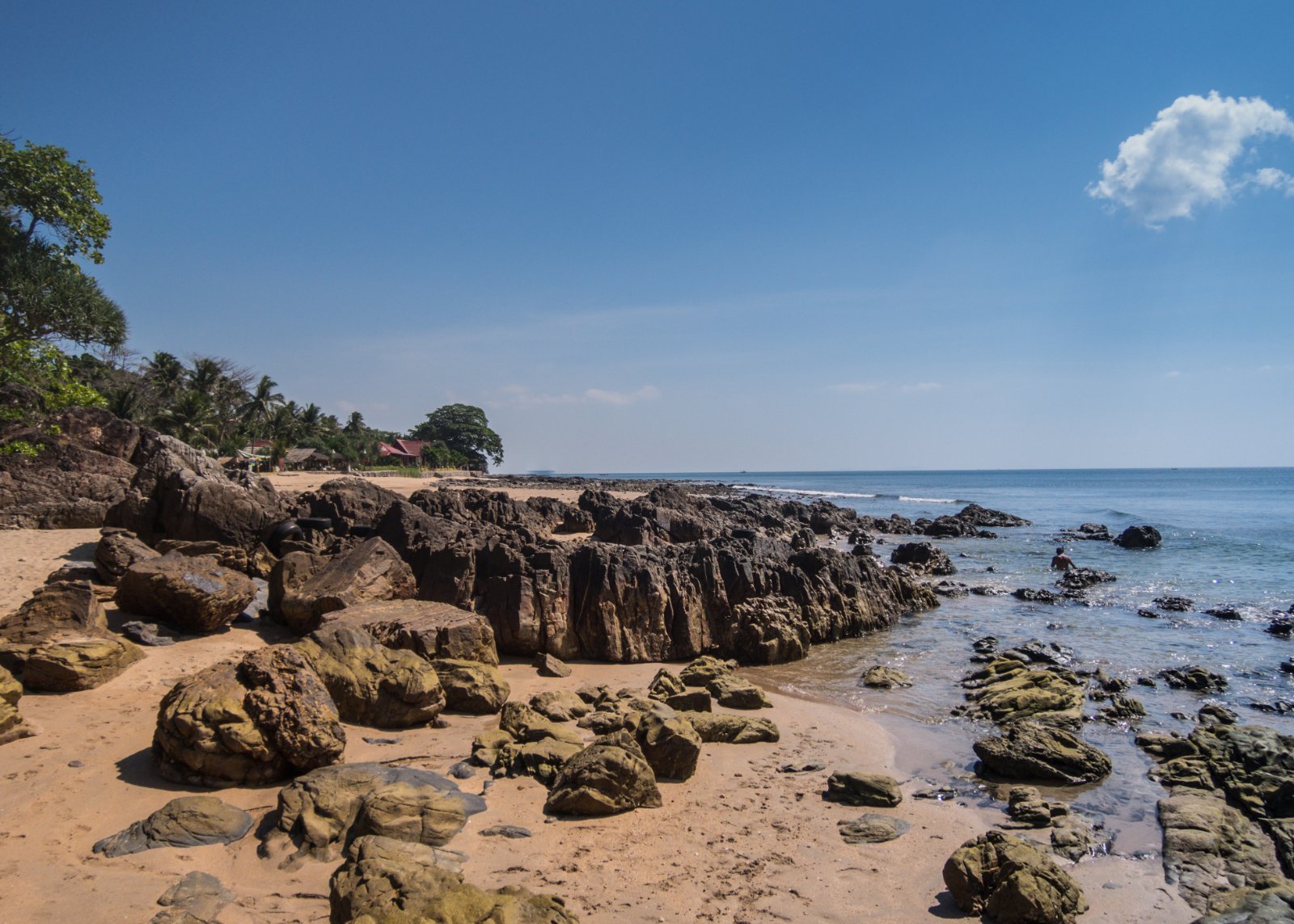 Aerial view of Koh Lanta island coastline, Krabi province, Thailand
