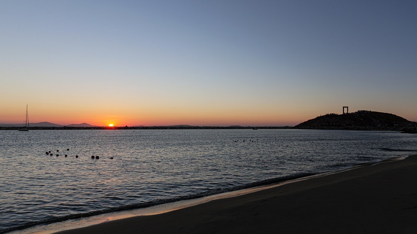 Sunset at the Portara, Naxos, Greece