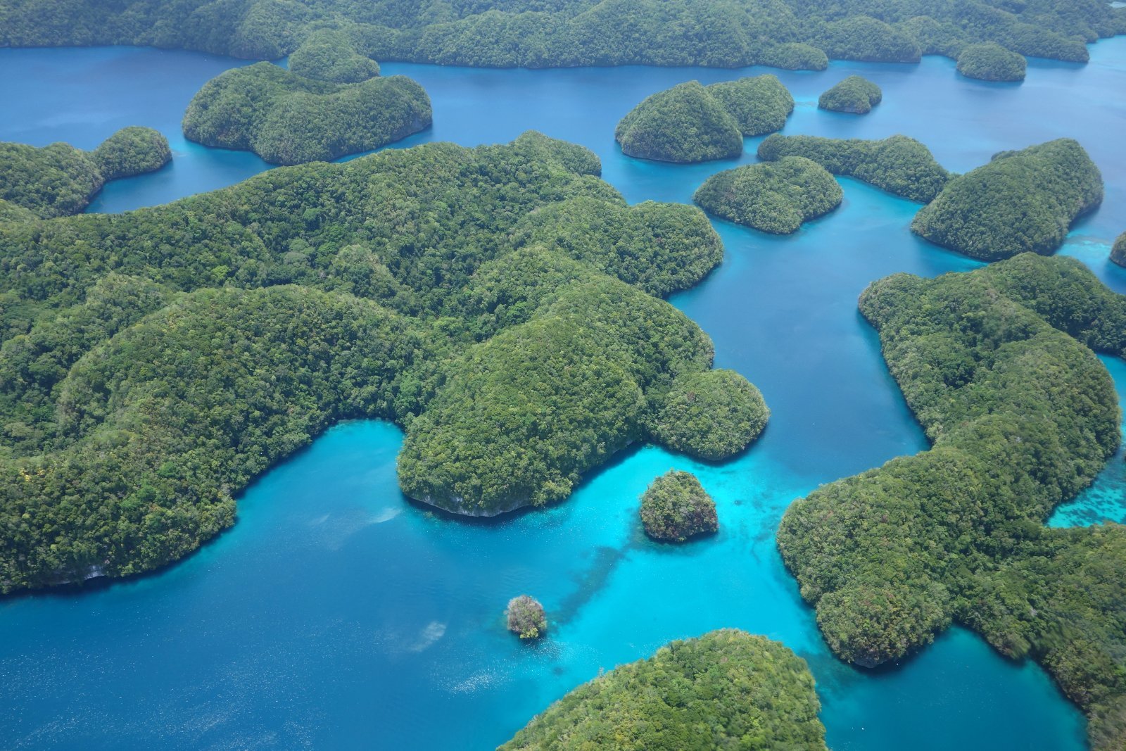 Aerial view of the Rock Islands, Palau