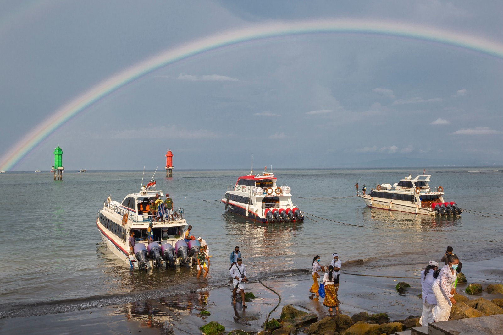 Fast boat used for transfers between Bali and the Gili Islands
