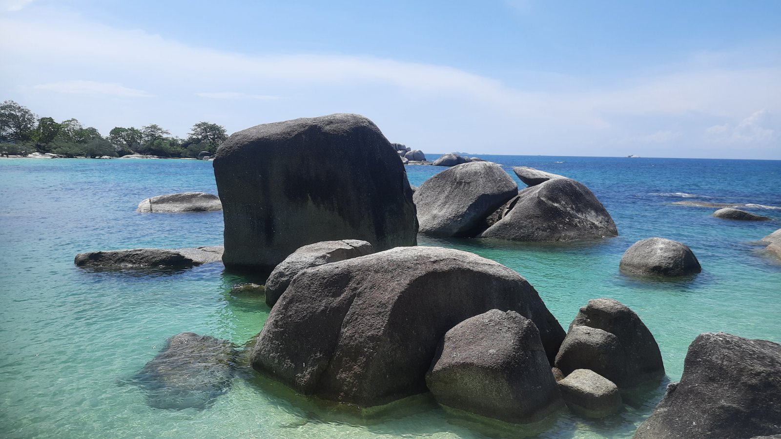 Tanjung Tinggi granite boulder beach, Belitung, Indonesia