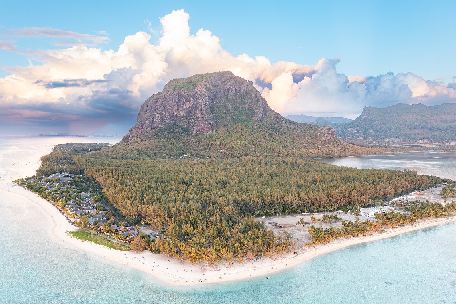 Le Morne Beach with turquoise lagoon on the south-west tip of Mauritius