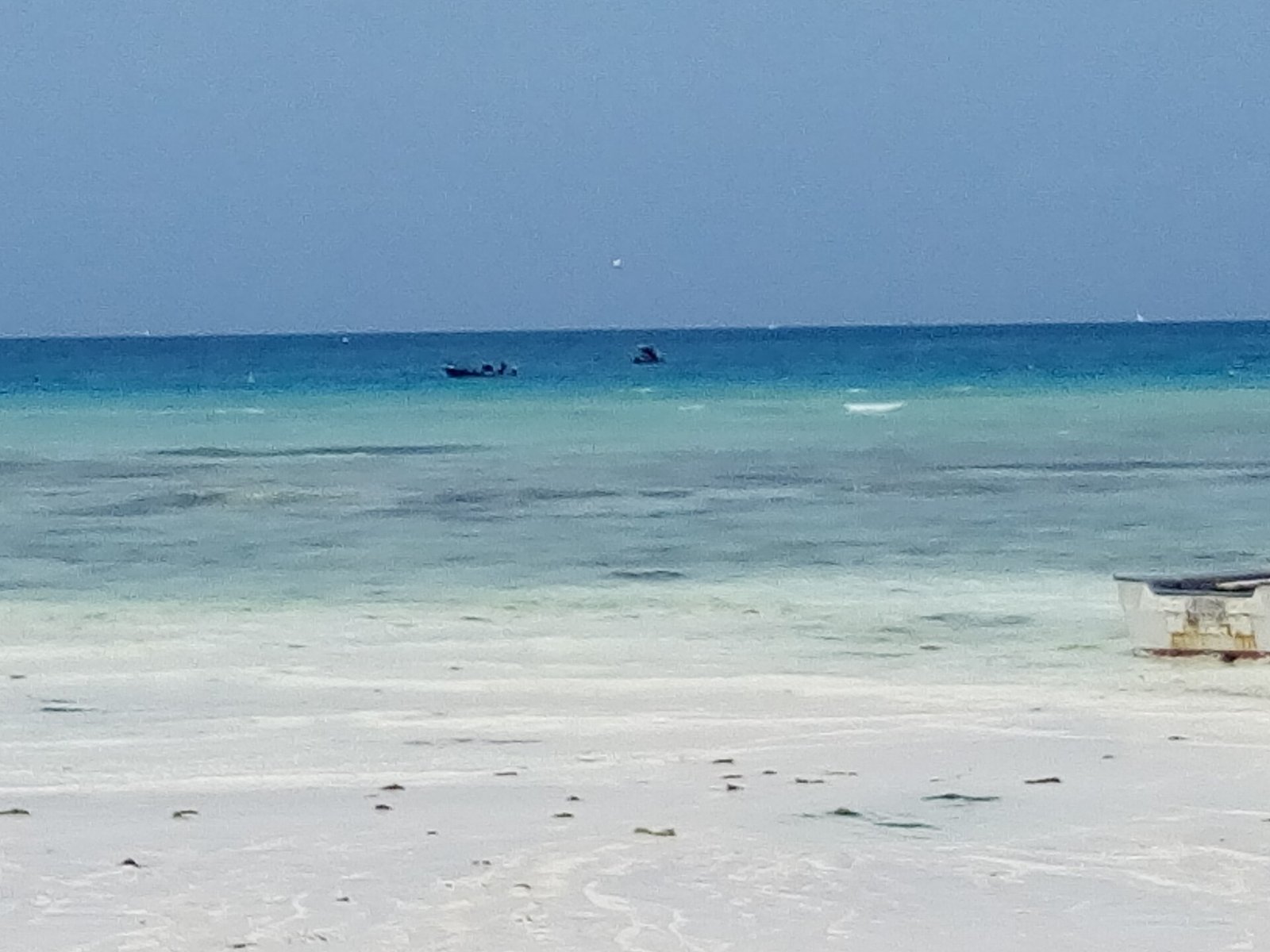 White sand beach at Nungwi on the north coast of Zanzibar