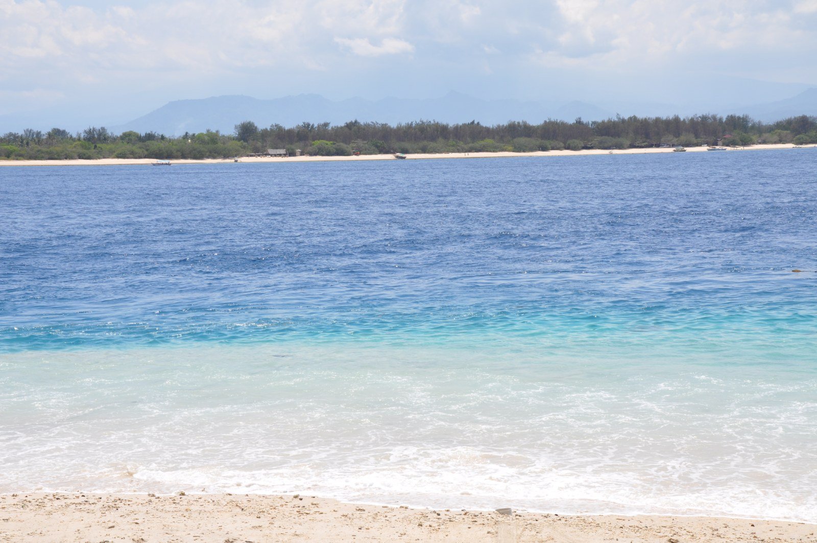 Gili Meno beach with calm turquoise water, Indonesia