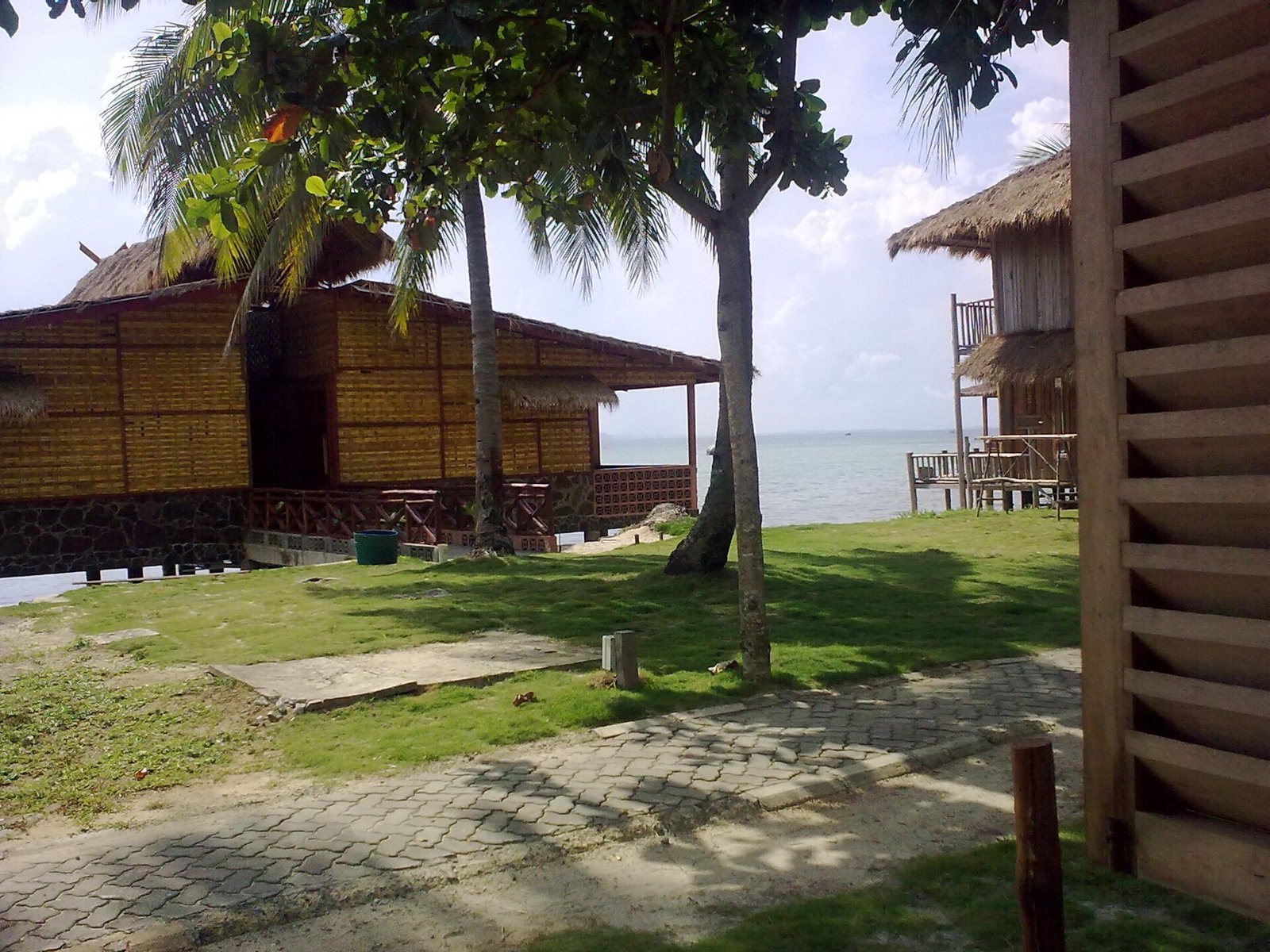 Palm-lined beach and calm sea on Bintan Island, Riau Islands, Indonesia