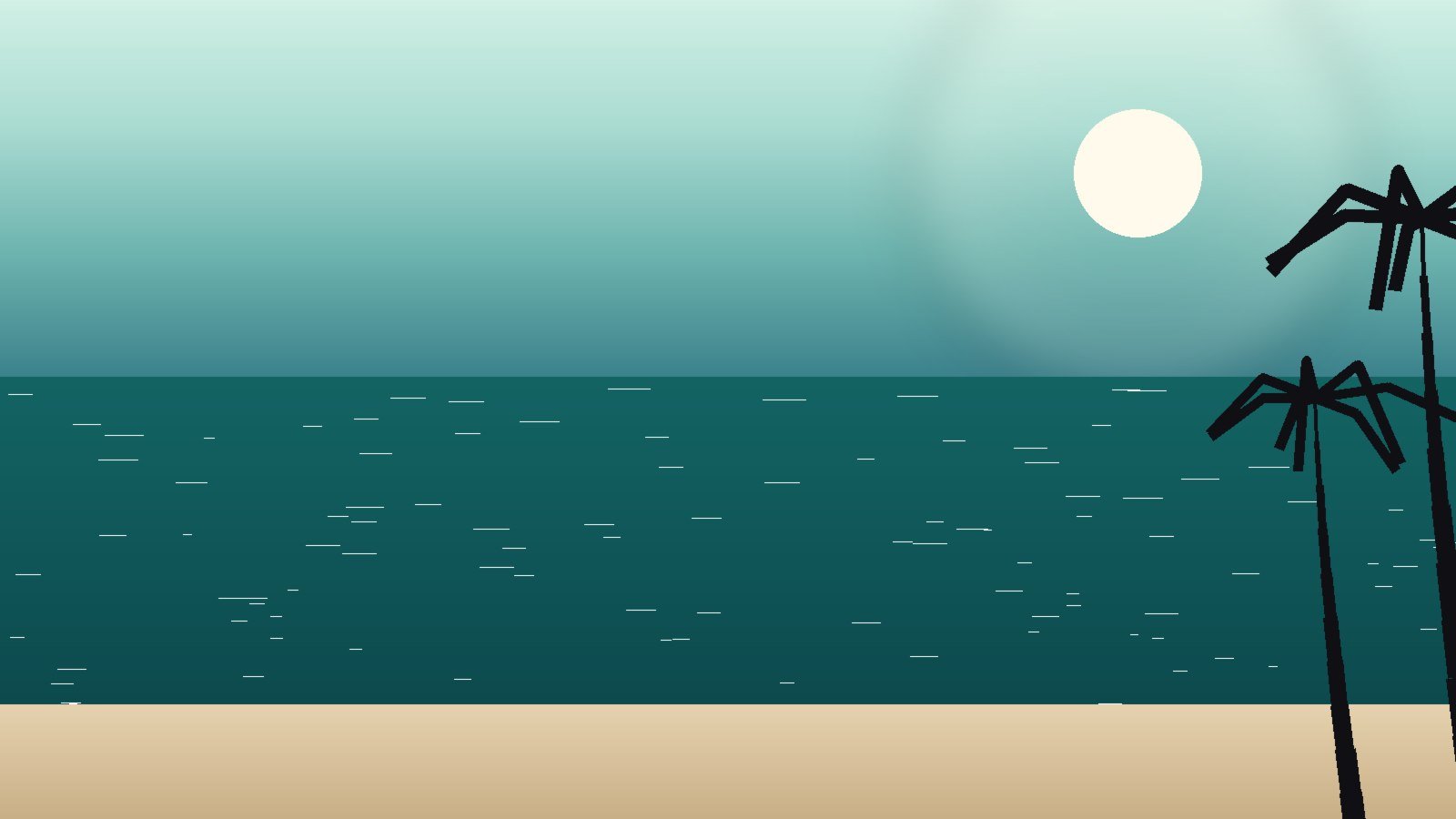 Illustrative tropical resort coastline, representative of Myanmar's Ngapali beach strip