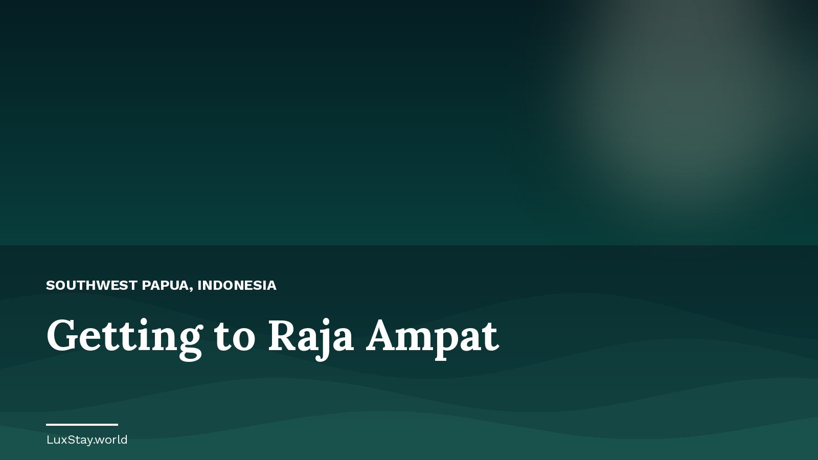 Karst islands and turquoise lagoon viewed from above in eastern Indonesia
