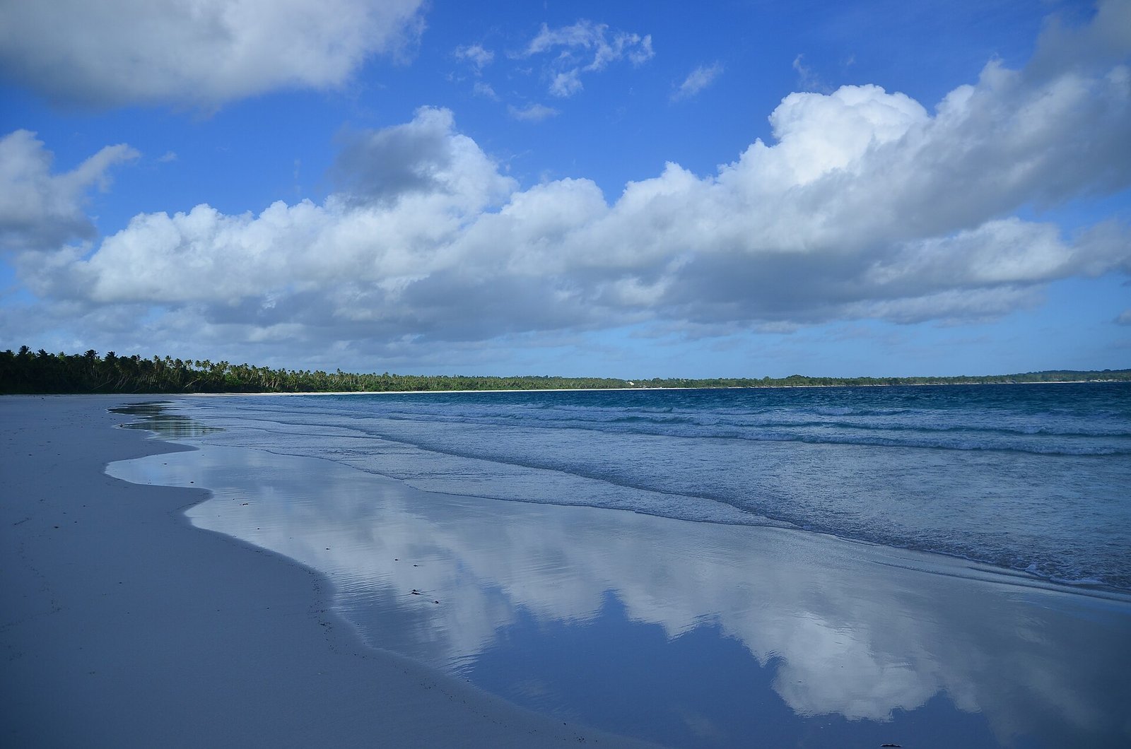 White sand and turquoise water at Ngurbloat Beach, Kei Islands, Maluku