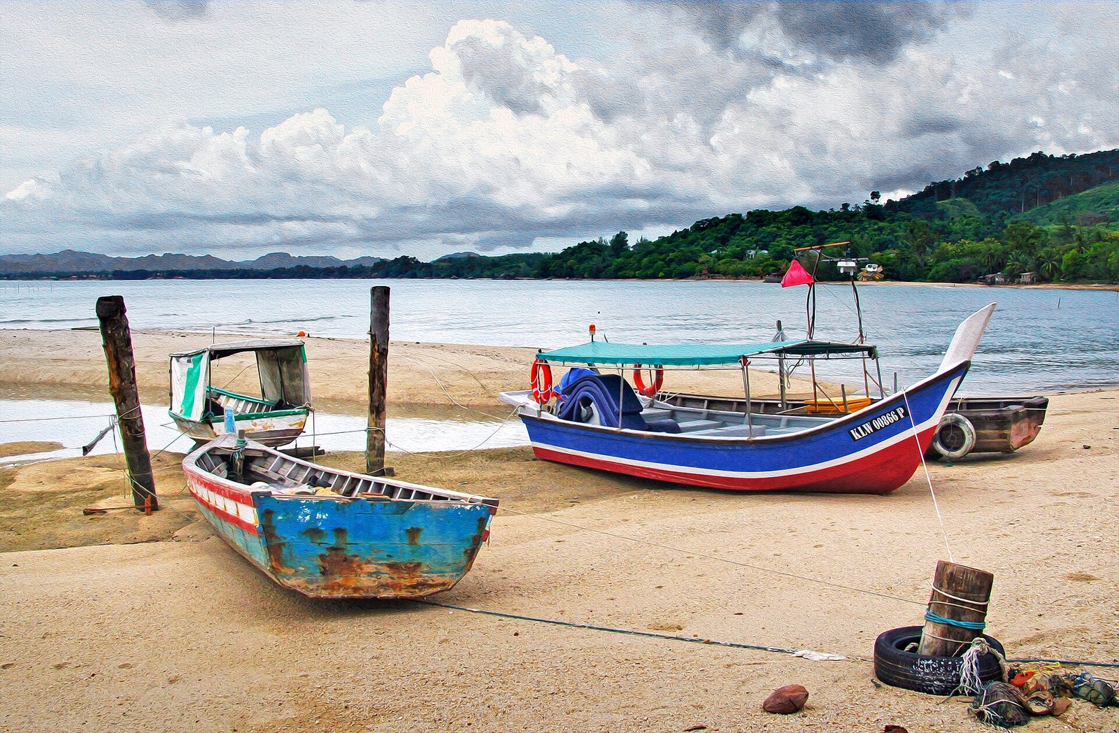 Langkawi, on Northwestern shore of Malaysia is a archipelago of Langkawi Islands. Situated Just where the Indian Ocean narrows down into the — Photo: Bernard Spragg. NZ from Christchurch, New Zealand, CC0, via Wikimedia Commons