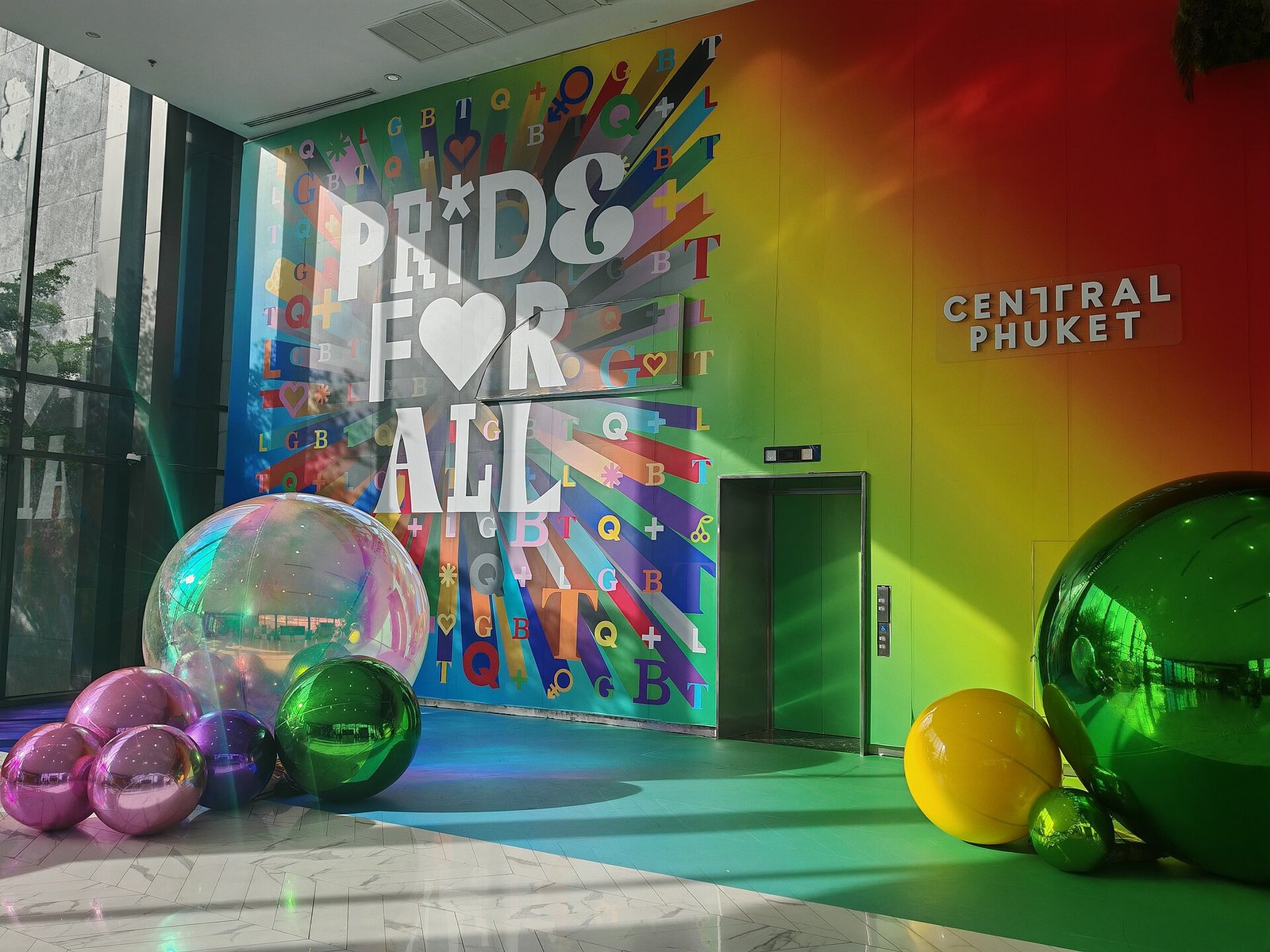 Inside Central Phuket shopping center during pride festival — Photo: Deepak-nsk, CC0, via Wikimedia Commons