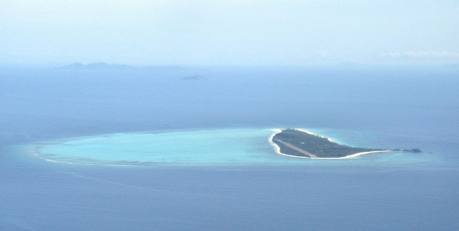 Aerial view of Pamalican Island, home of Amanpulo, in the Philippines