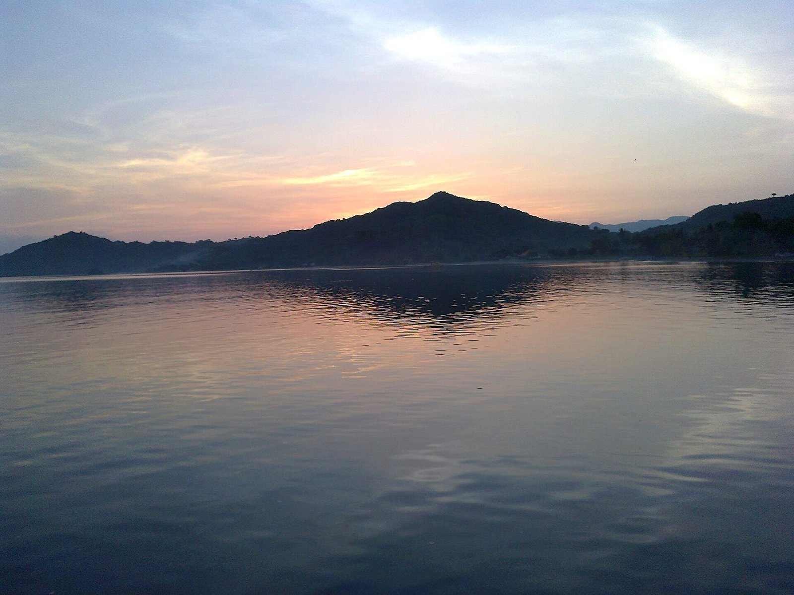Sunrise over the harbour at Sekotong, West Lombok, gateway to the Secret Gilis