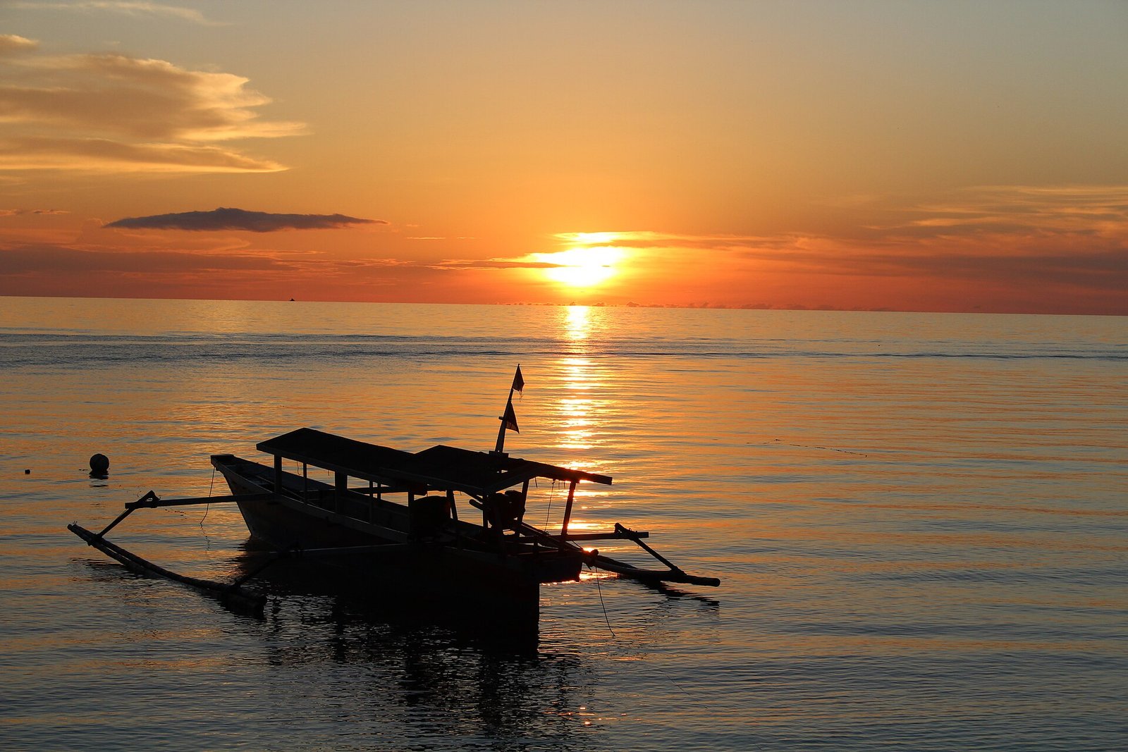 Sunset over Harmony Bay in the Togean Islands, Central Sulawesi
